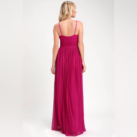 Lulus Heavenly Hues Magenta Maxi Dress Size S EUC - Picture 4 of 7